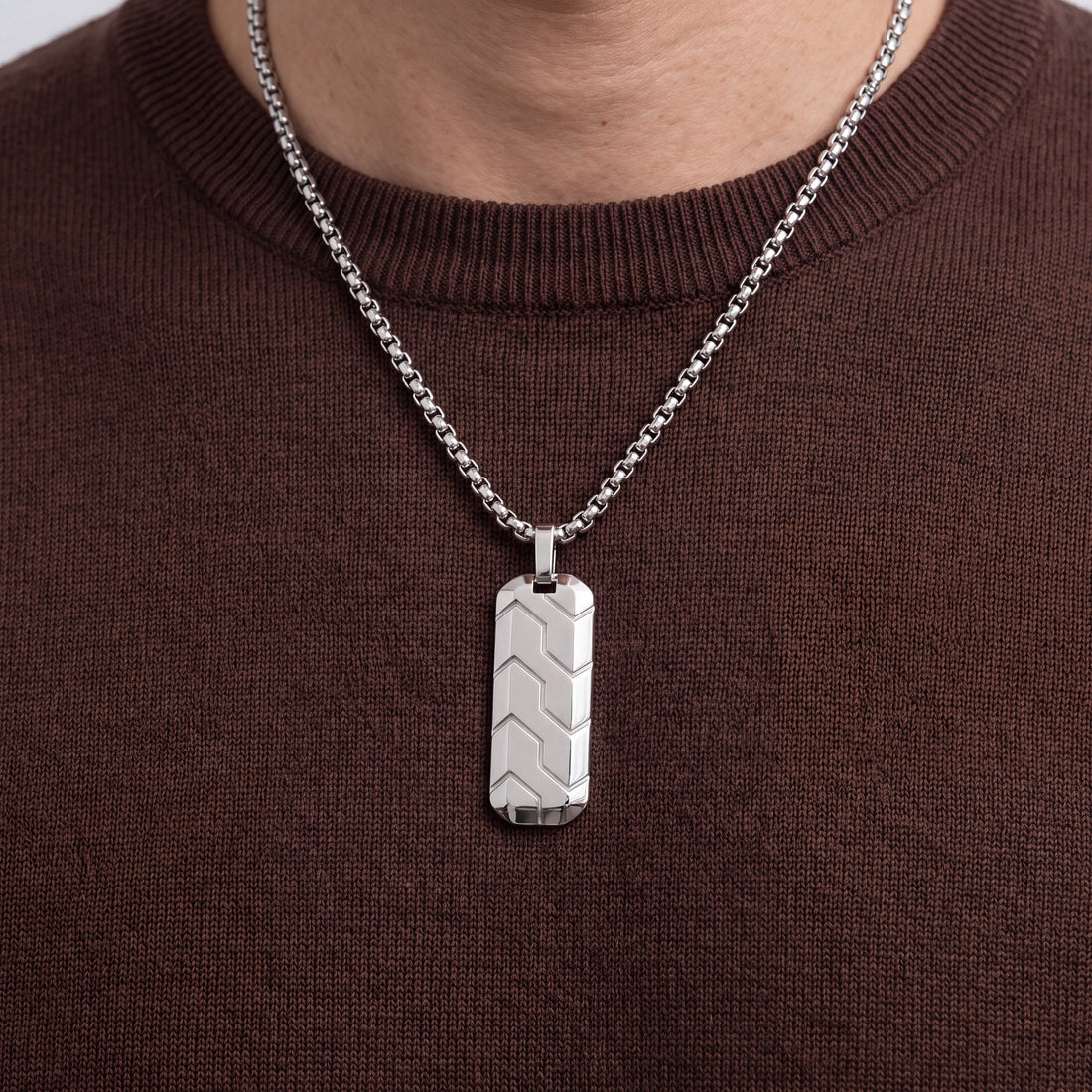 Engraved Tag Necklace for Men – Personalized Gift Pendant