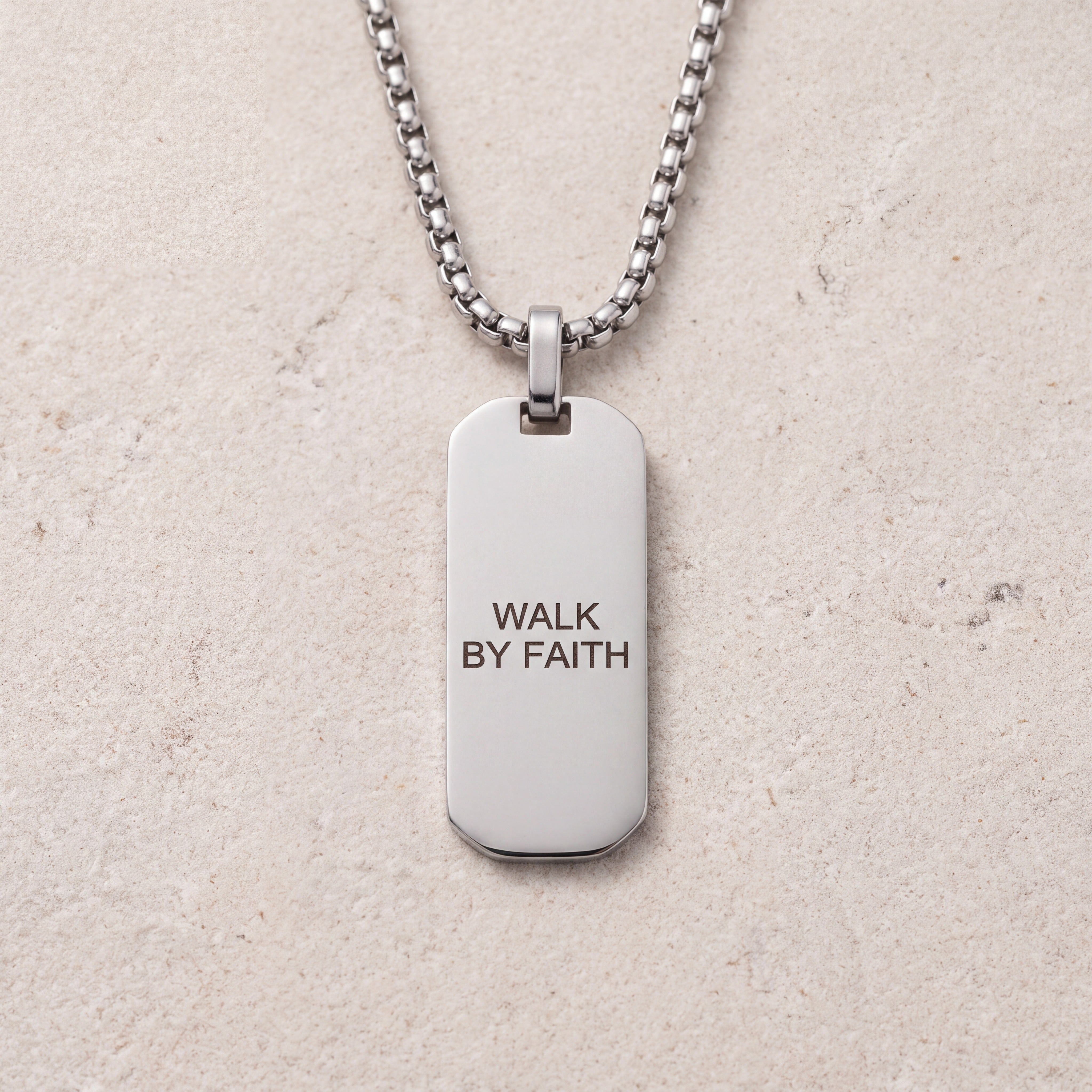 Engraved Tag Necklace for Men – Personalized Gift Pendant