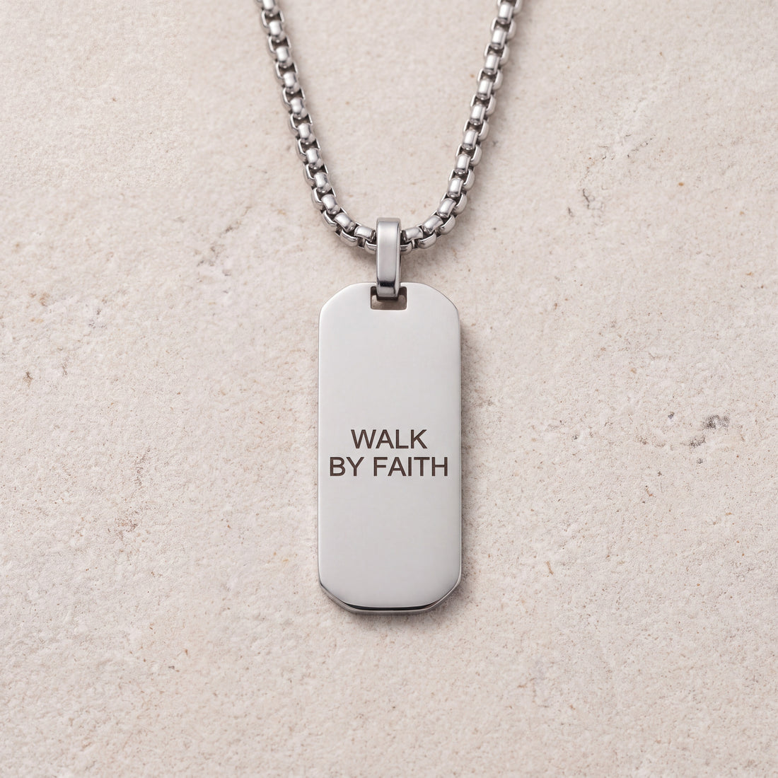 Engraved Tag Necklace for Men – Personalized Gift Pendant