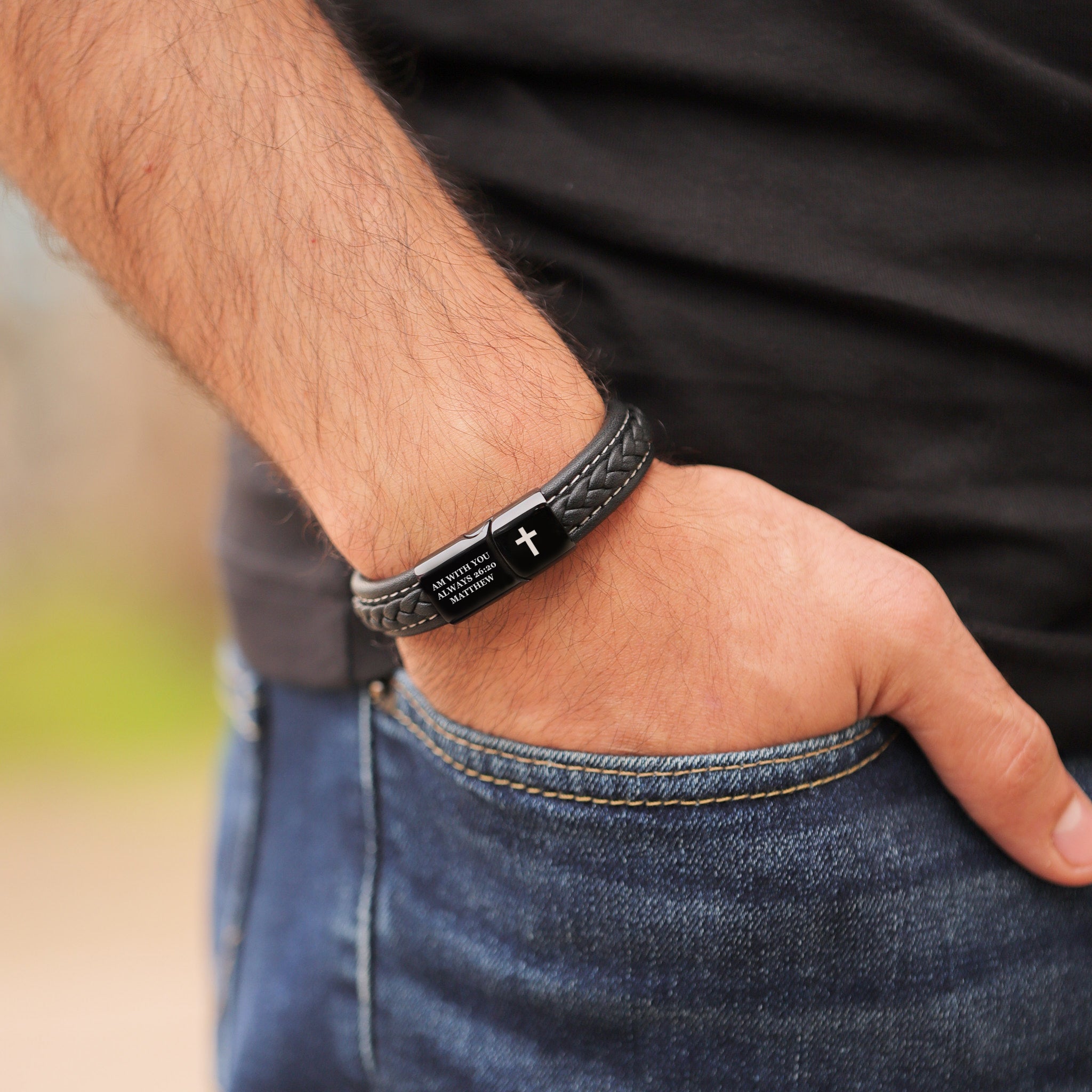 Bracelet en cuir personnalisé pour homme