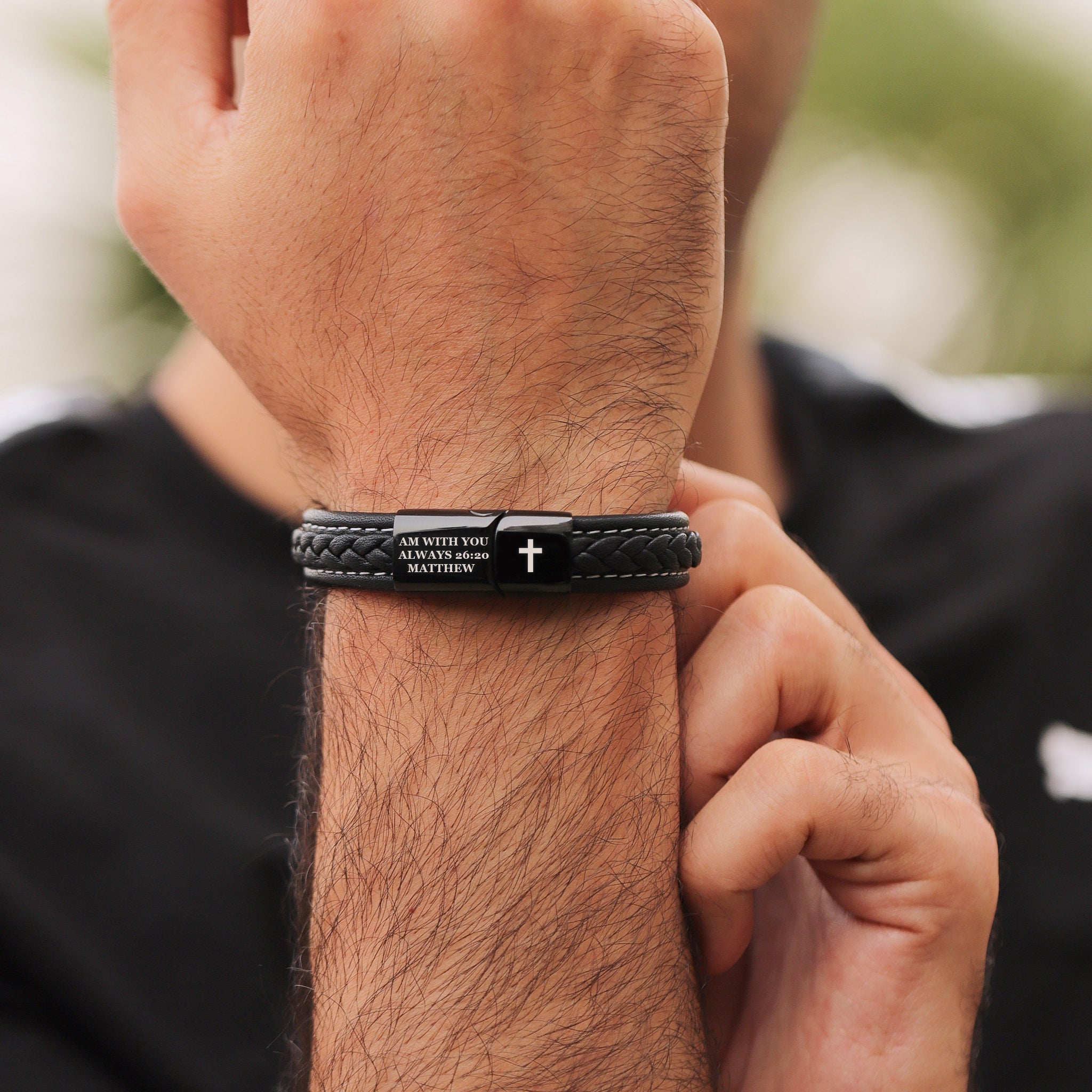 Bracelet en cuir personnalisé pour homme