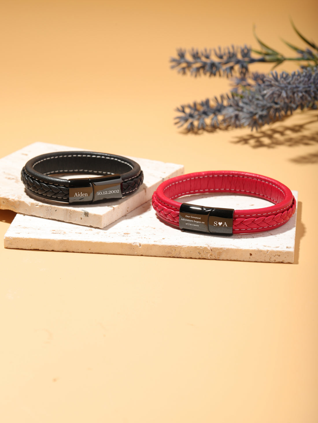 Bracelet en cuir personnalisé pour homme