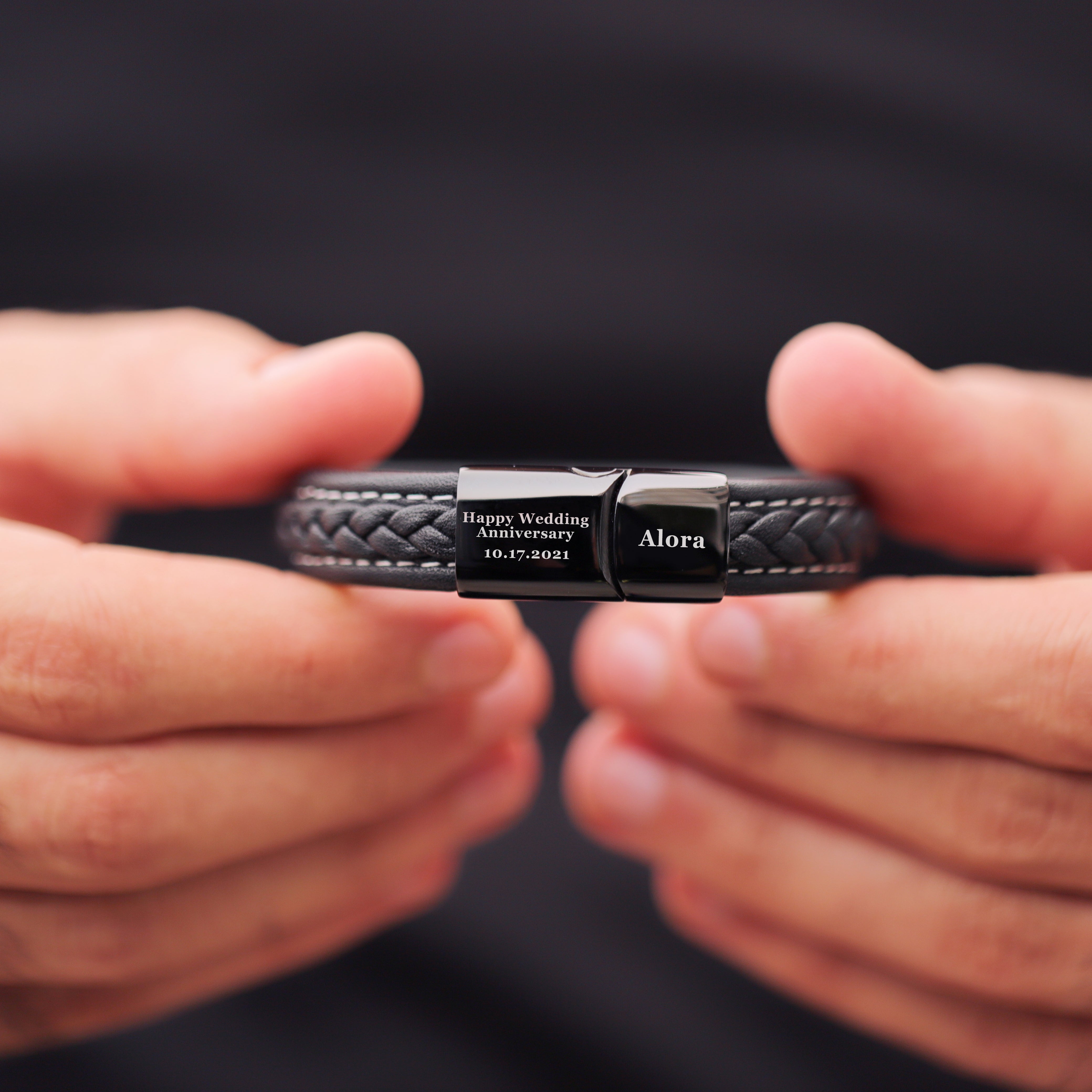 Bracelet en cuir personnalisé pour homme